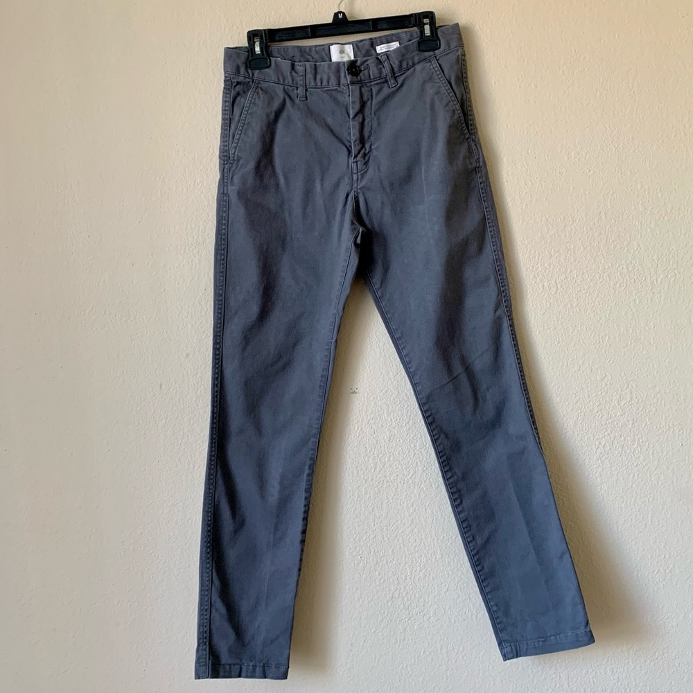 Charcoal Gray Skinny Fit Chinos